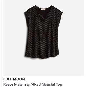 Full Moon Maternity Mixed Material Top